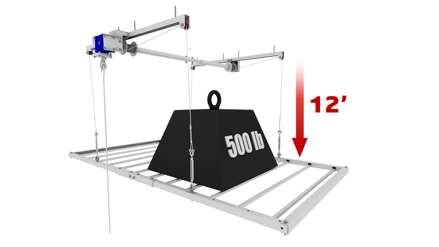 4'x8' Storage Elevator - 12' Drop