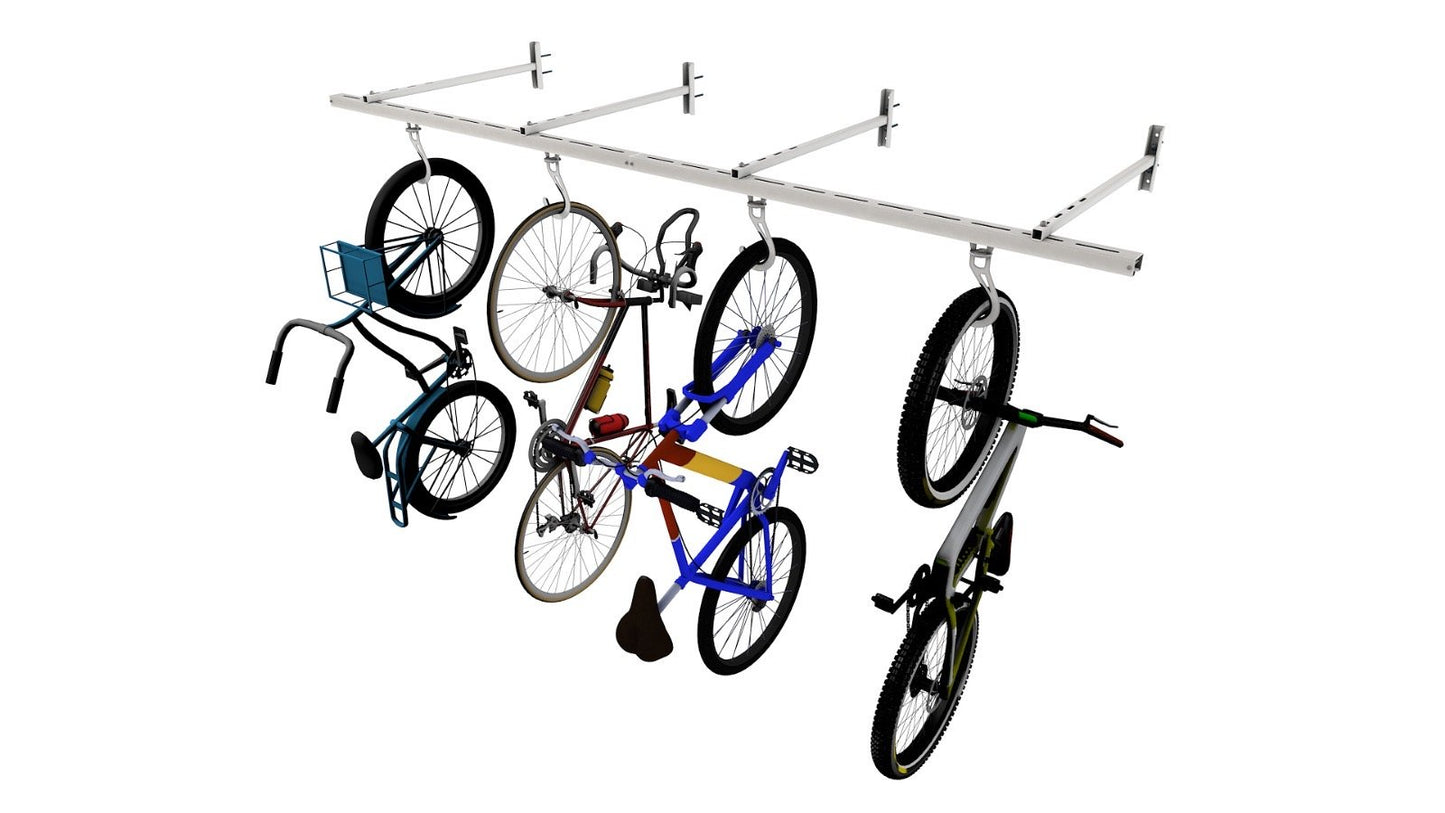 Bike Wall Mounts: Bike Slide not Included